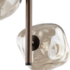 Lampa wisząca z trzema niregularnymi szklanymi kloszami na jedym zwisie LAVA BROWN 3xG9 Tk Lighting 11036