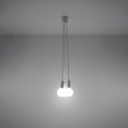 Lampa wisząca DIEGO 3 biała Sollux SL.0570