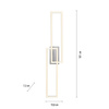 Lampa sufitowa srebrne dwie ramki LED prostokątne z funkcją ściemniania SwitchMo IVEN Just Light 14691-55
