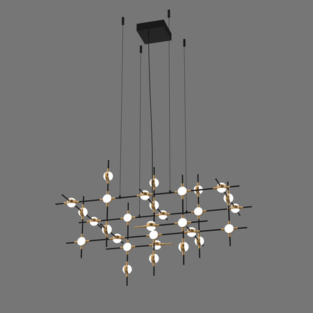 Lampa wisząca Provenza czarno-złota LED Italux MD18001067-30A BG