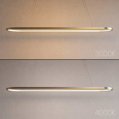 Lampa wisząca owalna Saturno 30W LED CCT Złoty Milagro ML2958