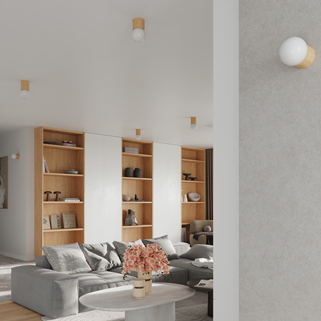 Lampa sufitowa oprawa drewniana BOOMO 8 Sollux SL.1190