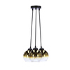 Nubia lampa wisząca czarny 3x60w e27 klosz złoty Candellux 33-16416
