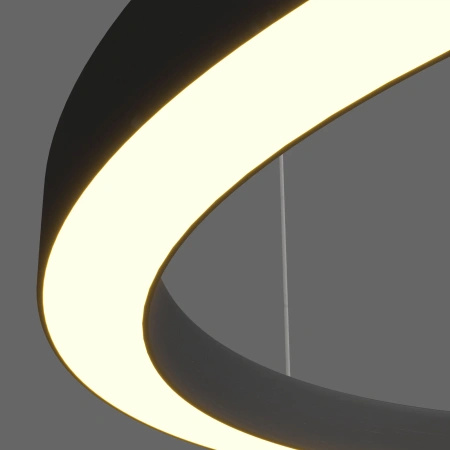 Lampa wisząca, żyrandol Aurum M czarny ring o średnicy 80cm LED PL0116-90-CCT-BK Yaskr