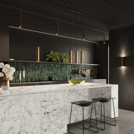 Lampa wisząca LAGOS 3 potrójna złoty połysk Sollux SL.1201