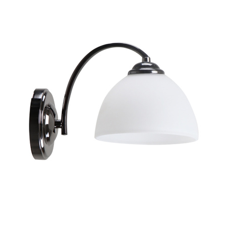 GRACJA LAMPA KINKIET CZARNY PERŁOWY 1X40 E27 KLOSZ BIAŁY Candellux 21-22448