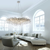 Lampa wisząca, imponujący żyrandol 150cm x 75cm ze szklanymi zwisami 15xG9 ICICLE Paul Neuhaus 2031-55