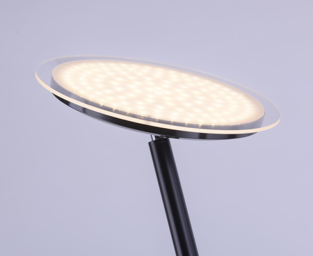 Prosta lampa podłogowa w kolorze czarnym LED 3000K HANS Just Light 11729-18