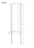 Czarny minimalistyczny pionowy kinkiet 90cm podświetlający ściane LED ARCO Zuma Line W4100-90BK-II
