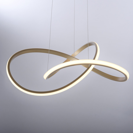 Lampa wisząca LED zawijana w kolorze matowego mosiądzu MARIA z funkcją SwitchMo Just Light 15402-60