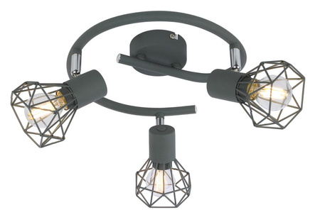 VERVE LAMPA SUFITOWA SPIRALA 3X40W E14 MATOWY SZARY Candellux 98-60990