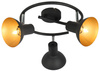 DISO LAMPA SUFITOWA SPIRALA 3X40W E27 CZARNY+ZLOTO Candellux 98-63434