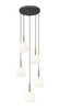 Lampa wisząca pięć szklanych kloszy CALVO 5xG9 Zuma Line P0076-05G-P7AA