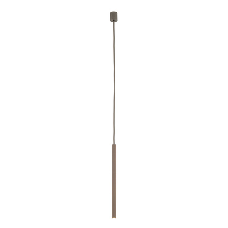 Lampa wisząca cienka brązowa karbowana rurka 50cm FERRO NEW BROWN 1xG9 Tk Lighting 11425