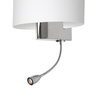 Kinkiet do sypialni Casino 1xE27 + 1W LED Biały/Chrom Milagro ML6372