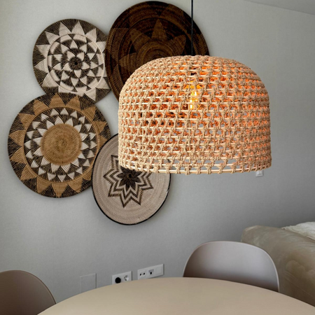 Rattanowa lampa wisząca Kanso 50 cm jasne drewno 1xE27 Light Prestige LP-2025/1P 50 cm