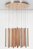 MAXLIGHT P0174D  LAMPA WISZĄCA ORGANIC 33x1 MIEDŹ ŚCIEMNIALNA