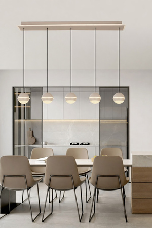 Lampa wisząca piątka prosta Biarritz kaszmirowa Aviano Lighting 7047-613