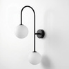 Czarny kinkiet ścienny na korytarz 2xG9 SILA Kaja Lighting K-5993