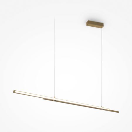 Długa lampa wisząca liniowa 150cm w kolorze mosiężnym LED 4000K Halo MOD005PL-L36BSK Maytoni