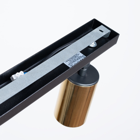 Plafon WINX 2 czarny/złoty Sollux SL.1383