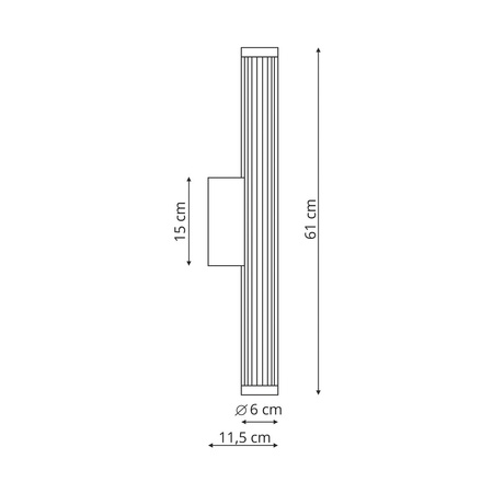 Kinkiet łazienkowa tuba Vena 60 cm złoty LED CCT Light Prestige LP-1010/1W-60 GD