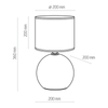 PALLA SMALL GRAY LAMPKA NOCNA 1 TK Lighting 5086