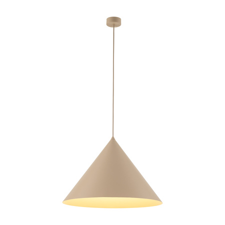 Lampa wisząca duży stożek 50cm w kolorze beżowym na żarówkę E27 CONO XL SABIA 1xE27 Tk Lighting 10622