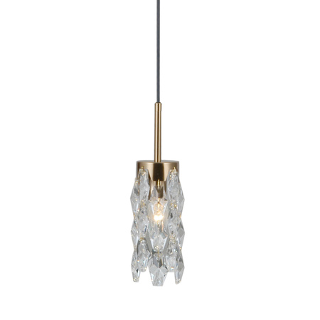 Pojedyńcza lampa wisząca w kolorze złotym 1xE14 Zorta Italux PND-33588-1-HBR