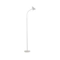 Biała lampa podłogowa z giętkim ramieniem i przełącznikiem przy kloszu PIXIE Just Light 11249-16