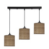 LEGNO LAMPA WISZĄCA CZARNY 15 3X40W E27 ABAŻUR ORZECHOWY Candellux 33-18335
