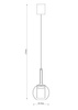 Lampa wisząca pojedyńcza czarna bursztynowe szkło o średnicy 16cm TAGNA LED 3000K Zuma Line 251001-AM