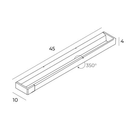 Czarny kinkiet FLINK LED 3000K 45cm IP44 MAXLIGHT W0307