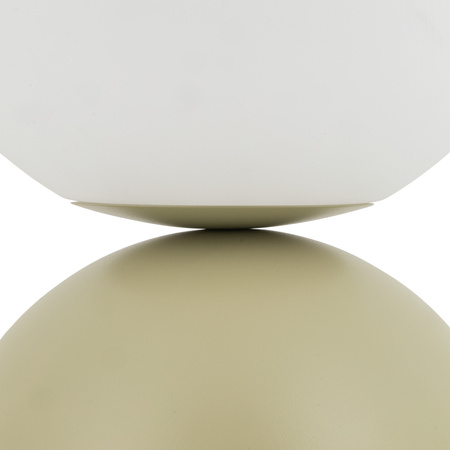 Lampka stołowa 52cm szklana kula na metalowej pistacjowej podstawie MIKI PISTACIO BIG 1xE27 Tk Lighting 11430
