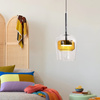 Lampa wisząca pojedyńcza z podwójnym kloszem bezbarwnym i żółtym GLAXI 1xGX53 Candellux Studio 31-50366