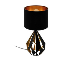 Lampka stołowa czarno miedziana CARLTON Eglo 43077