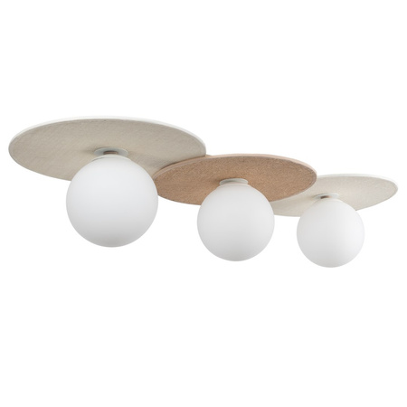 Lampa sufitowa Carter 3xE14 Biały + Natural Milagro MLP0228