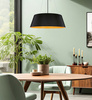 UMBRIA LAMPA WISZĄCA CZARNO DREWNIANA 1X24W LED KLOSZ BIAŁY Candellux 31-24183