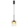 Lampa wisząca pojedyńcza z podwójnym kloszem bezbarwnym i żółtym GLAXI 1xGX53 Candellux Studio 31-50366