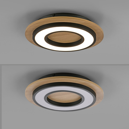 Okrągła lampa sufitowa 32cm drewniana TOLA LED 3000K Just Light 14560-18
