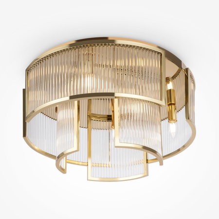 Złota lampa sufitowa w stylu glamour do salonu Frame MOD174CL-06G Maytoni