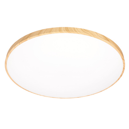TENS lampa sufitowa plafon drew. 48W LED 3000/4000/6000K 59cm klosz biały, pilot Candellux 16-33949