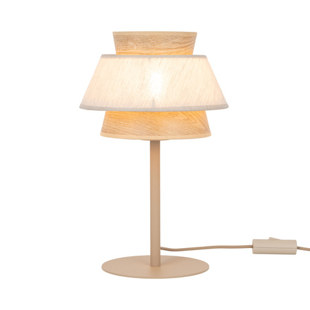Lampka nocna z abażurem z lnu KALUM 1xE27 Tk Lighting 16222