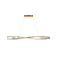 Podłużna kryształowa lampa wisząca 100cm LED 3000K Krone P097PL-L28BS3K Maytoni