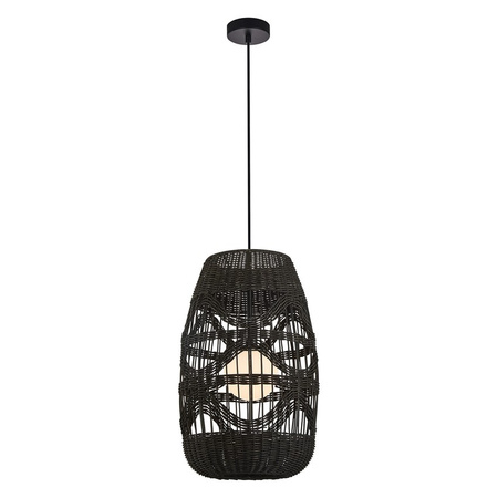 Lampa wisząca ARONA BLACK fi 25cm z ratanu Milagro ML0354