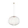 Beżowa lampa wisząca o średnicy 58cm z drutu SPHERA M SABIA 1XGX53 Tk Lighting 11306