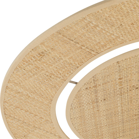 Okrągła lampa sufitowa z rafii o średnicy 60cm CALMA SABIA RAFIA 1XE27 Tk Lighting 11351