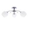 Estar lampa sufitowa chromowy 3x40w e27 klosz biały Candellux 33-09432