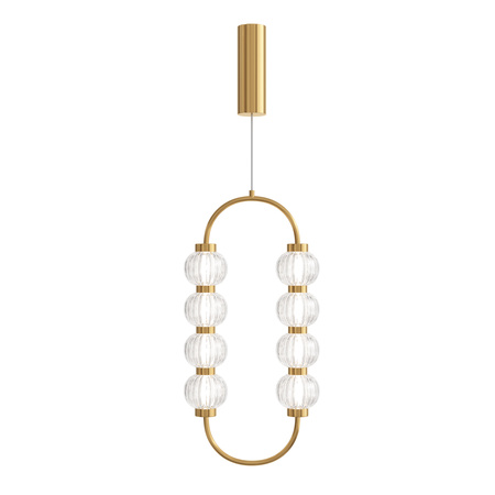 Lampa wisząca złoty naszyjnik ze szklanych kul LED 3000K Amulet MOD555PL-L11G3K Maytoni