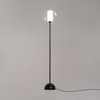 Czarna lampa podłogowa ze szklanym transparentnym kloszem Memory MOD177FL-01B Maytoni